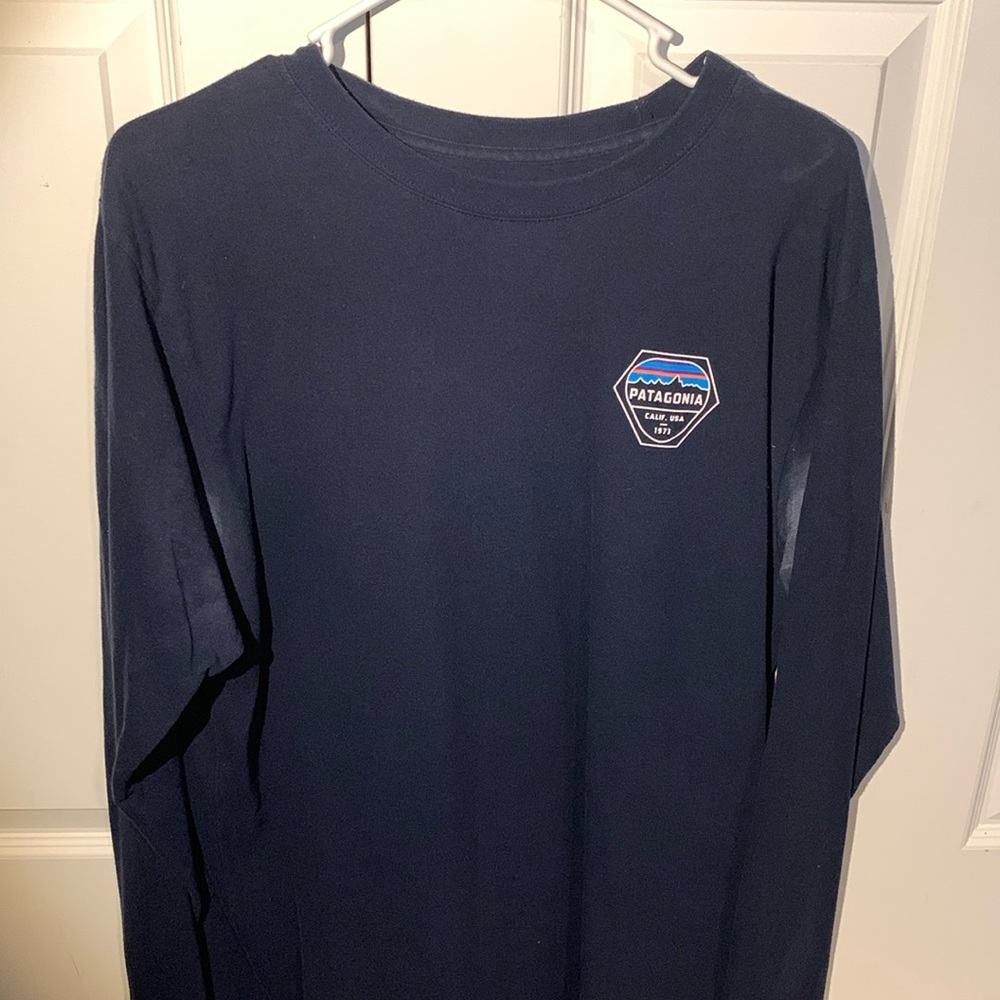 Patagonia Navy Hexagon Long Sleeve
